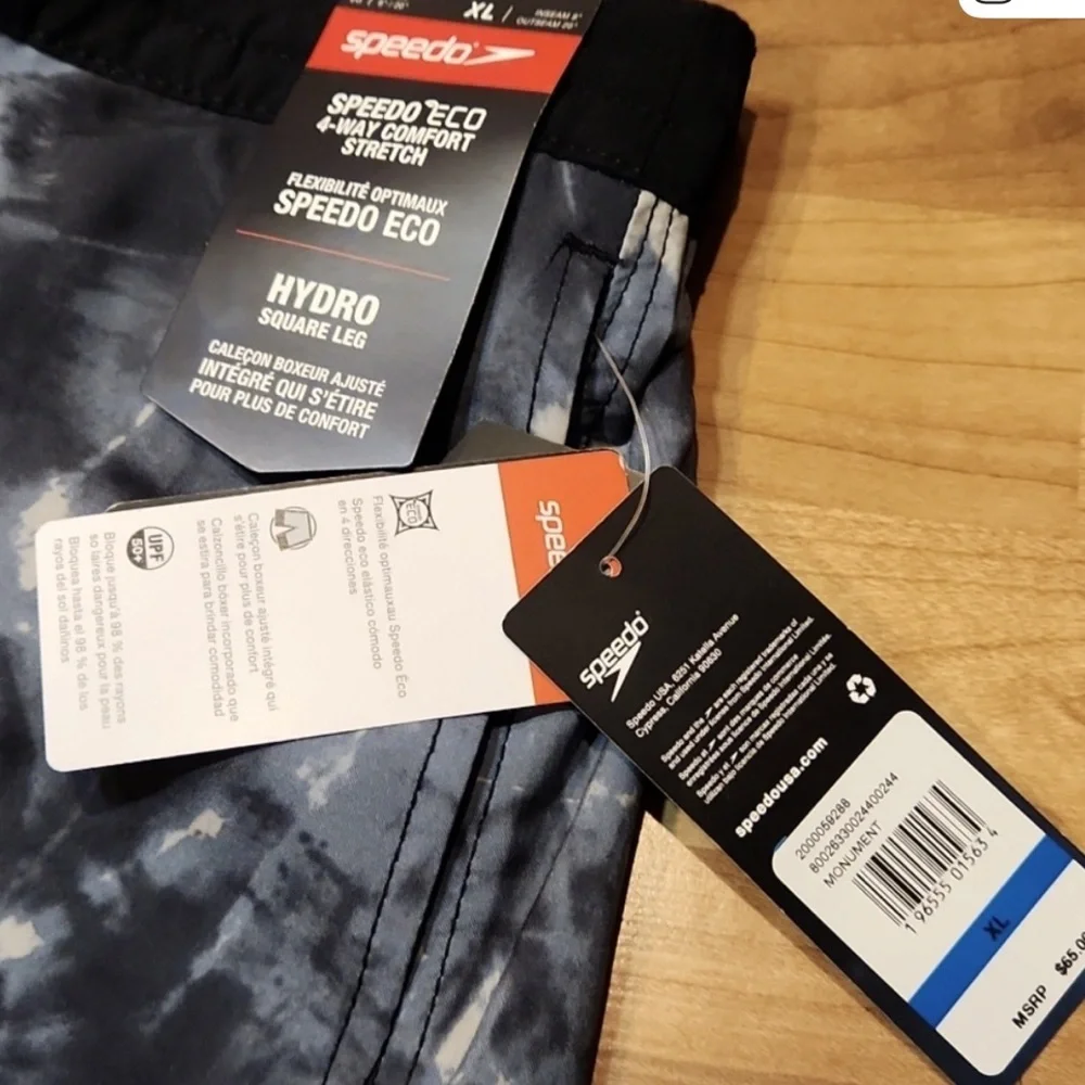 NWT Speedo Men's Patterned Swim Trunks